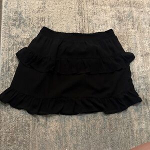 Altar'd State Black Ruffle Mini Skirt